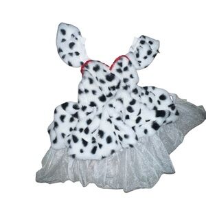 Spotted Black and White Kids Casual Dress